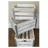3 wooden nesting crates