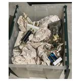 Sports trophies in flip top tote