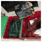 2 flip top totes with Christmas lights