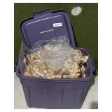 Wine corks in Rubbermaid tote
