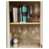 Contents of corner kitchen cabinet