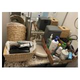 Toiletries and misc. on top of sink