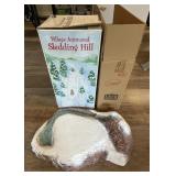 Animated sledding hill & styrofoam centerpiece