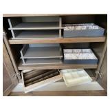 Contents of office cabinet with organizers