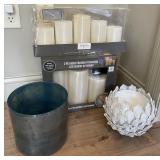 LED candles, glass & ceramic candleholders