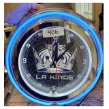 LA Kings neon wall clock --works