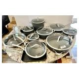 12 Calphalon pans with 9 lids