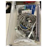 Tote with plumbing supplies --some NEW
