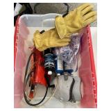 Flip tote with contents