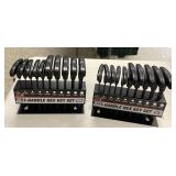 Two 10-piece sets of T-handle hex keys