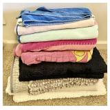 Beach towels and bath rugs