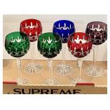 6 Ajka "Arabella" crystal wine glasses