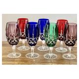 7 Ajka "Arabella" crystal water goblets
