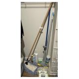Dust mops, cleaning supplies