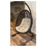 Large woven indoor/outdoor swing chair