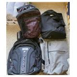 2 backpacks and 2 duffel bags