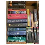 Box of assorted fantasy books