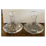 2 Krosno crystal wine decanters