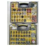 2 Stanley hardware organizers with contents
