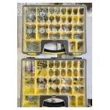 2 Stanley hardware organizers with contents