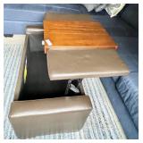 Lift-top coffee table w/storage & tray