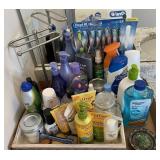 Flat with toiletries and towel bar