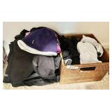 Group of ski wear --goggles, pants, gloves, etc.