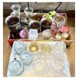 2 flats of candle and votive holders