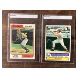 2 Pete Rose baseball cards