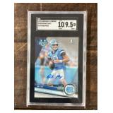 Drake Maye autographed graded football card