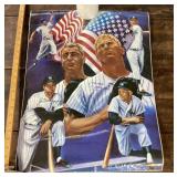 Mickey Mantle/Joe DiMaggio autographed poster