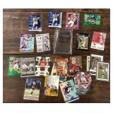Group of football cards