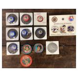 Group of pins & coins