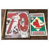 Mark McGwire framed poster & Cardinals scrapbook
