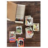 Box of vintage football cards