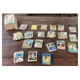 Box of vintage baseball cards