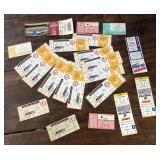 Group of ticket stubs
