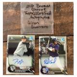 2 autographed baseball cards