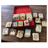 Box of vintage baseball cards
