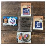 4 Relics baseball cards