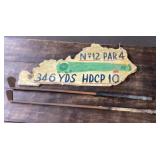 Golf sign with 2 clubs