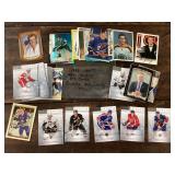 Group of hockey cards