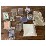 Group of card collecting supplies