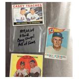 3 Casey Stengel baseball cards