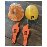 Baseball collectibles lot with autographed hat