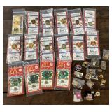 Group of sports pins