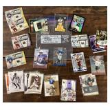 Group of numbered football cards