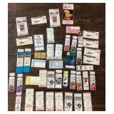 Group of tickets stubs