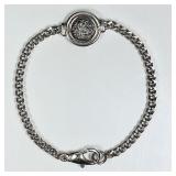 Alexander the Great coin sterling silver bracelet