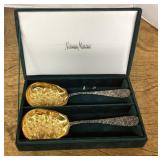 Ornate Godinger spoons in presentation box